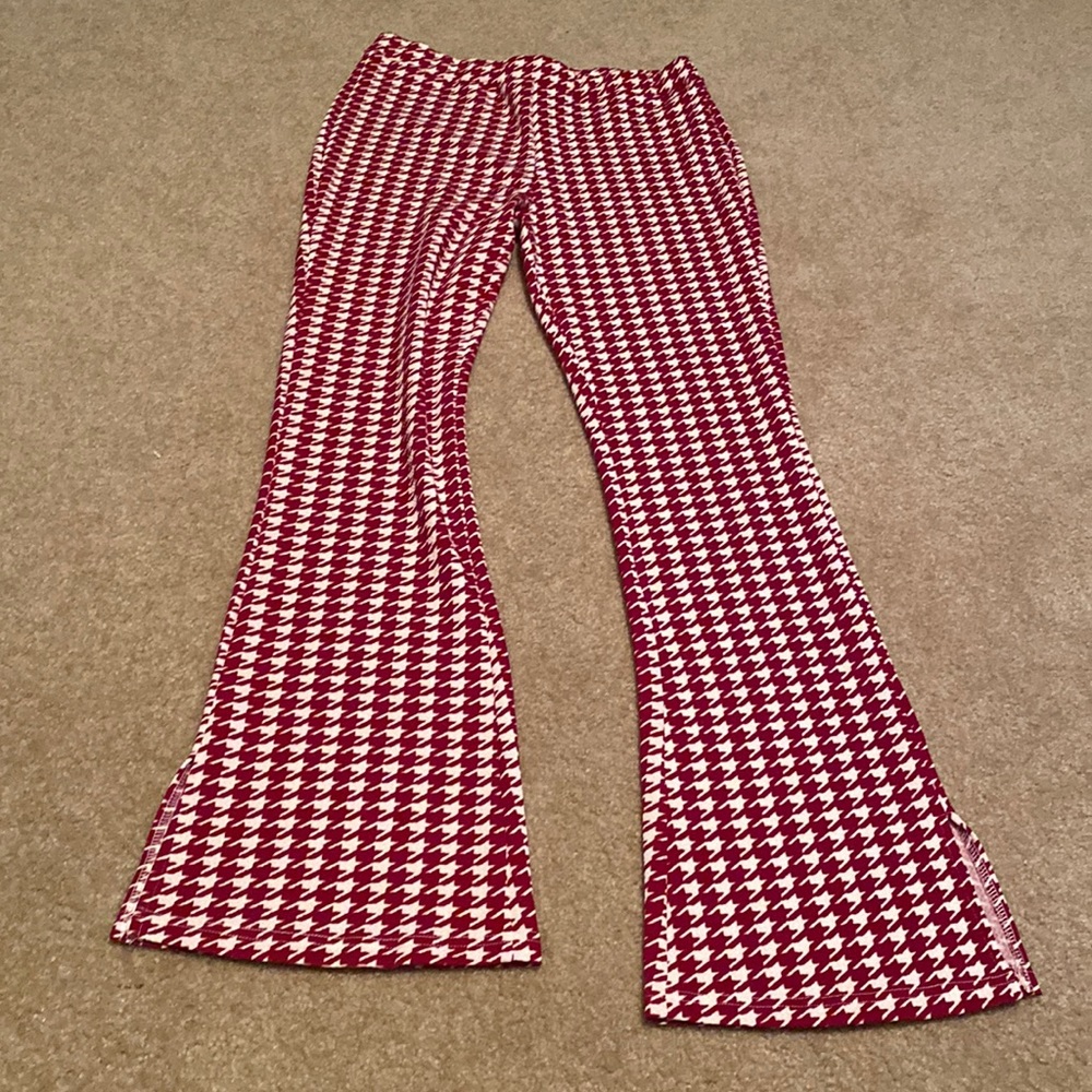 Red Houndstooth Pants